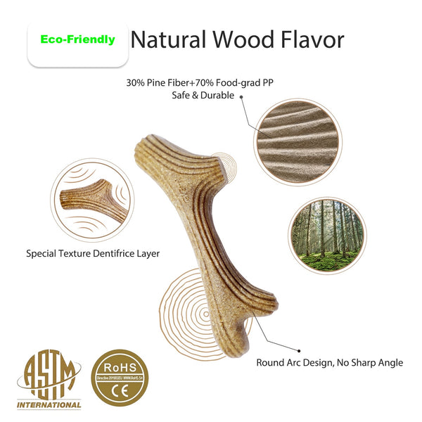 Elassy Eco-Friendly Wooden Antler Chew 🦌🌿