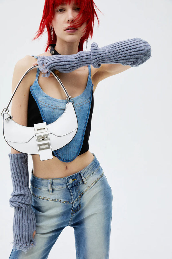 Elassy Sleek Crescent Shoulder Bag